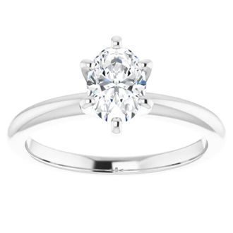 Pompeii3 1/2 Ct Oval Solitaire Diamond Engagement Ring Lab Grown White or Yellow Gold