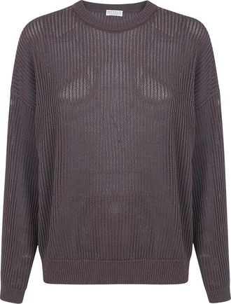 Brunello Cucinelli Dames, Truien, Bruin, Maat: L
