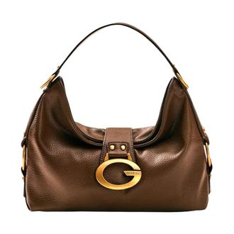 Guess Borsa a spalla media Camden - - Bags - Donna - Marrone - ONE SIZE