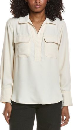 Vince Camuto V-Neck Half Placket Top
