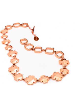 Folli Follie Womens 1N9T145R Ladies Necklace - Rose Gold Sterling Silver - One Size