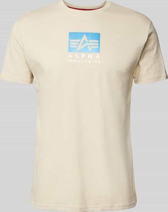 Alpha Industries Alpha Industries T-Shirt mit Label-Print in Offwhite, Gr&ouml;&szlig;e M