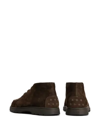 Tod's Suede Lace-Up Boot - Brown