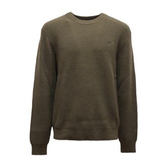 Sun 68 Truien & Vesten, Heren, Groen, S, Wol, English Rib Trui met Lange Mouwen