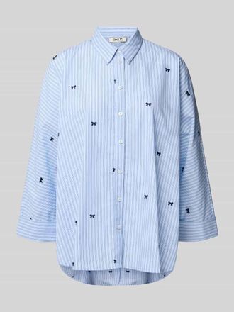 Only Loose Fit Hemdbluse aus reiner Baumwolle Modell ZEIDI GRACE in Blau, Gr&ouml;&szlig;e S