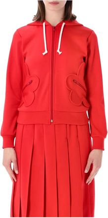 Comme Des Gar&ccedil;ons Fleece Zip - Dames - Vesten met rits - Rood - M - Hoodies & sweatvesten
