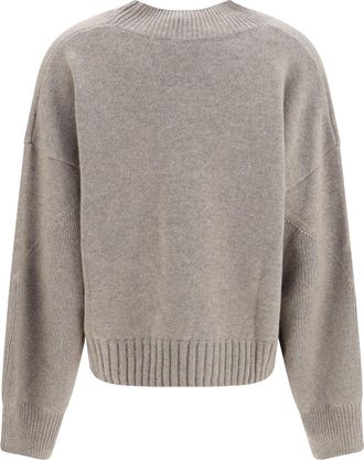 Malo Womens Cashmere Crew Neck Sweater Stone Beige Kashmir-Capra Hircus Kashmir/capra