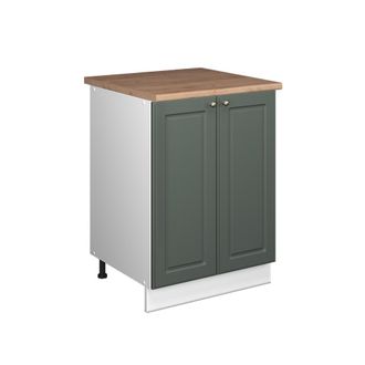 Vicco Mueble Bajo Para Fregadero Fame-line, Verde Dorado Casa De Campo/blanco, 60 Cm, Vicco