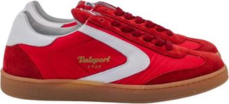 Valsport Olimpia Nylon Suede Sneakers Rood - Heren - Sneakers - Rood - 41 EU - Nylon - Schoenen