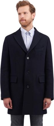 Brooks Brothers Marineblauwe wollen overjas - Heren - Mantel - Blauw - XS - Wol - Jassen