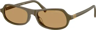 Miu Miu Sunglasses, unisex, Green, Size: 55 MM MU B10Su Sunglasses