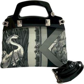 Ferragamo Pre-owned Handbags, female, Black, Size: ONE SIZE Pre-owned Nylon Handbag