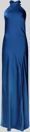 Mascara Abendkleid mit Neckholder zum Binden in Marine, Gr&ouml;&szlig;e 32