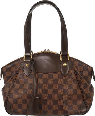 Louis Vuitton Verona Handbag Damier Brown Canvas Handbag (Pre-Owned)