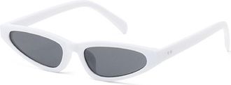 Generic Womens Outdoor Small Frame Sunglasses Commuting Vacation Party Sun Glasses(White)