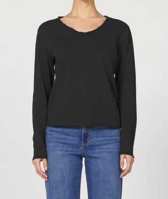 Dear John Denim Vanya Long Sleeve Tee In Black