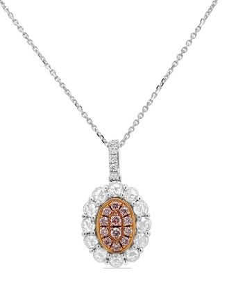 HYT Jewelry platinum white and pink diamond necklace - women - Platinum/White Diamond - 39 - Silver