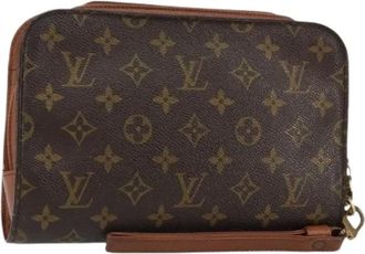 Louis Vuitton Pre-owned Clutches, female, Brown, Size: ONE SIZE Pre-owned Canvas Clutch