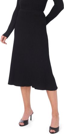 Ted Baker Rib Midi Skirt in Black/Bronze at Nordstrom, Size X-Small
