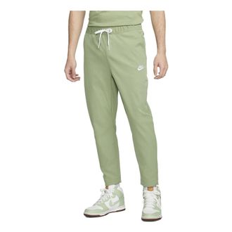 Nike Club Woven Tapered-Leg Trousers Asia Sizing Oil Green White DX0625-386