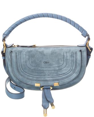 Chlo&eacute; Marcie Mini Suede & Leather Shoulder Bag