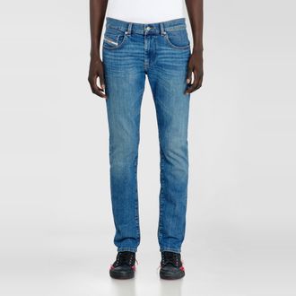 Diesel Slim Jeans Regular Waist 2019 D-Strukt, Light blue, Zip fly