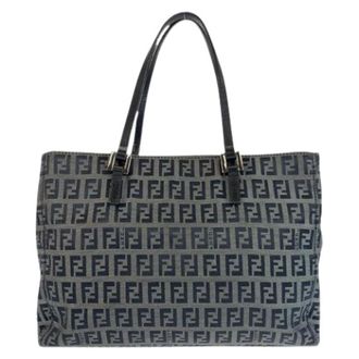 Fendi Pre-owned Tote Bags, female, Black, Size: ONE SIZE Pre-owned Vintage Canvas Tote