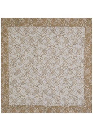 Vivienne Westwood Graffiti Logo-monogrammed Silk and Cotton-blend Scarf - Khaki - One Size