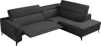 Egoitaliano Ecksofa »Edith, Designsofa mit hohem Sitzkomfort, L-Form« inkl. elektrischer Relaxfunktion und manuell verstellbaren Kopfteilen