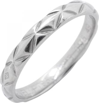 Chanel Platinum 950 Band Ring (Pre-Owned)