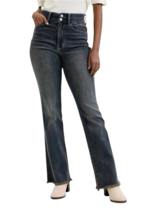 Judy Blue Double Button Vintage Daisy Bootcut Jeans In Blue