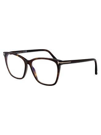 Tom Ford FT5762-B Rounded Acetate Eyeglasses - Havana