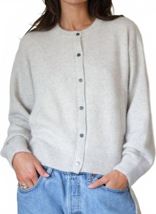 C.T. Plage Bomber Cardigan In Light Grey