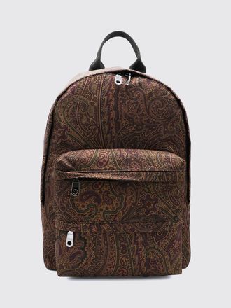Etro Zaino Arnica in nylon con stampa Paisley e logo Pegaso