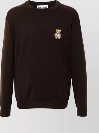 Moschino ribbed knit crewneck sweater