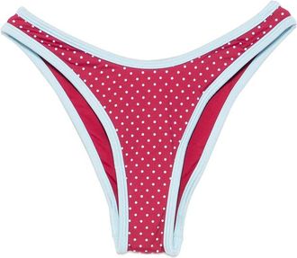 Frankies Bikinis Polka-dot Pattern Bikini Bottoms