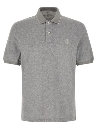 Brunello Cucinelli Mens Stretch Jersey Polo Shirt