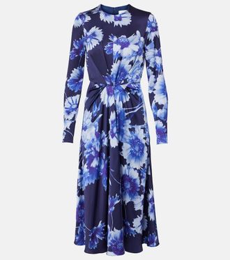 Erdem Floral draped midi dress