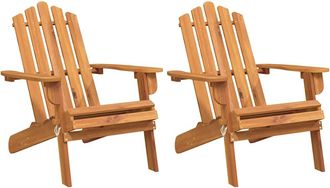 vidaXL Sillas De Jard&iacute;n Adirondack 2 Unidades Madera Maciza De Acacia Vidaxl