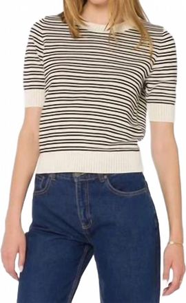 Velvet Heart Norine Stripe Sweater In Black