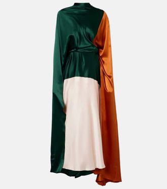 Roksanda Ilincic Neolitsea caped silk satin gown
