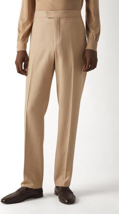 Ermenegildo Zegna Beige Oasi Lino Pants at Nordstrom, Size 40 Us
