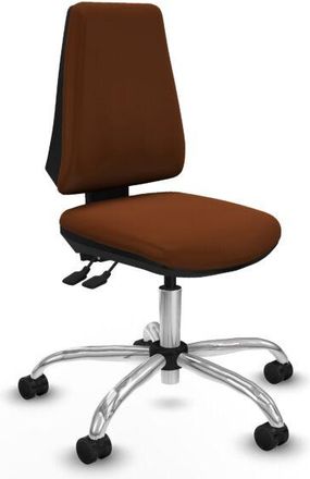 Piqueras y Crespo Piqueras Y Crespo - Elche as similpiel marrón base cromada ruedas nailon 65mm