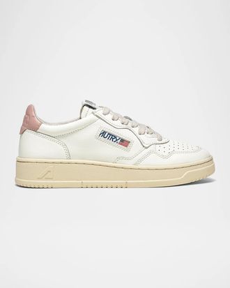 Autry Medalist Low-Top Bicolor Leather Sneakers