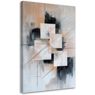 Artgeist Quadro su tela, Astratto Geometrico Quadrati - 60x90