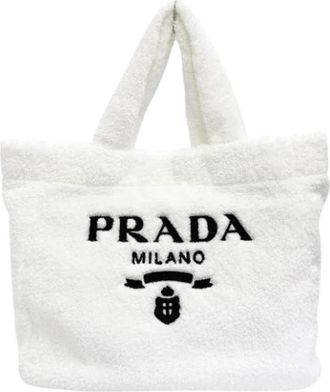 Prada Pre-owned Vintage Tote Bag - Dames - Vintage Shopper - Wit - ONE Size - Leer - Vintage