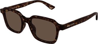 Alexander McQueen AM0571S 002 Mens Sunglasses Tortoiseshell Size 50 - Free RX Lenses - Free RX Lenses