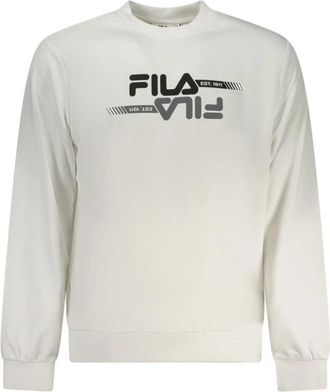 Fila Sweatshirt - Heren - Sweatshirts - Wit - S - Polyester - Hoodies & sweatvesten