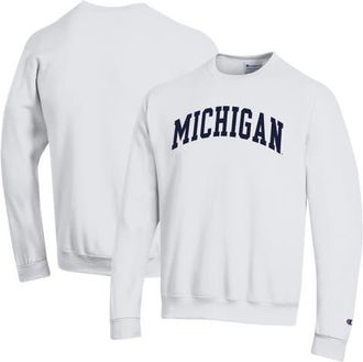 Champion Mens Champion White Michigan Wolverines Basic Arch Fleece Pullover Sweatshirt at Nordstrom, Size Xx-Large