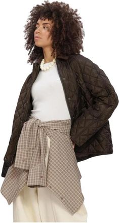 Notre-V Nv-Iemke Quilted Jacket - Dames - Winterjassen - Bruin - S - Leer - Jassen